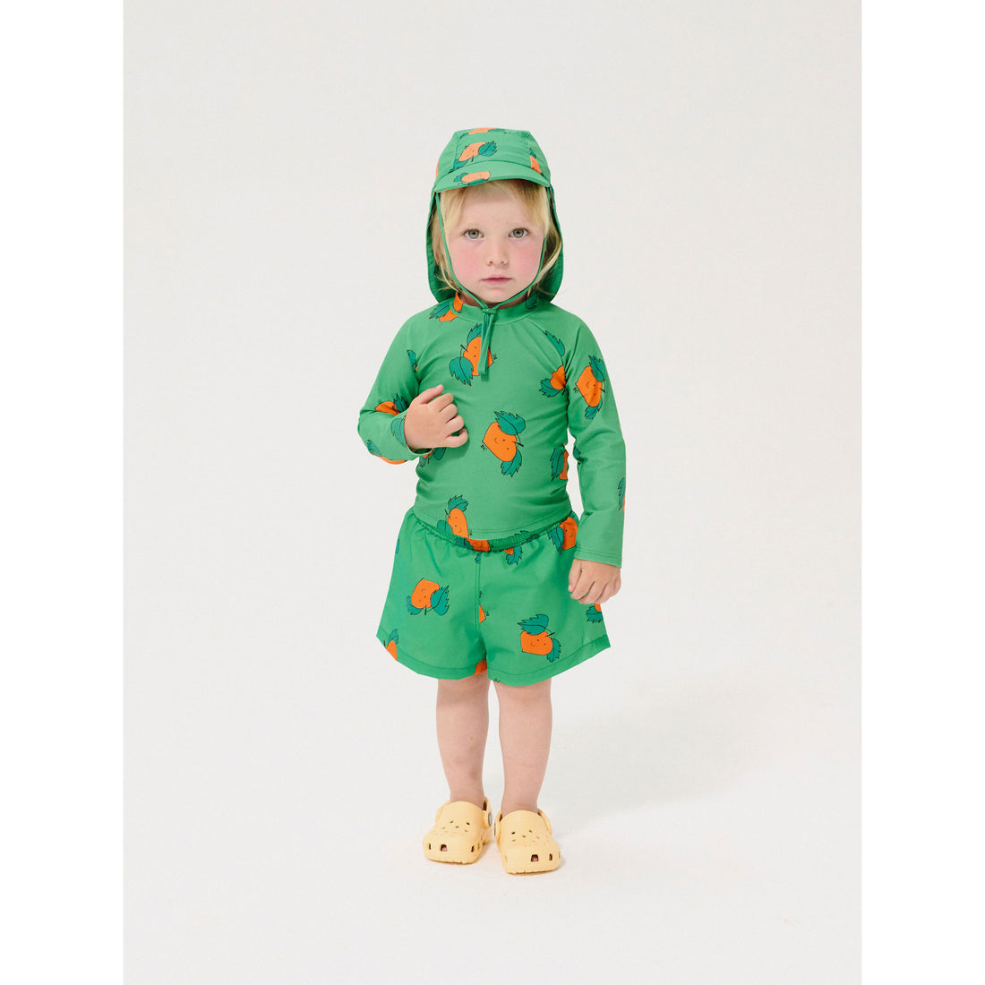 Bobo Choses Green Tangerine All Over Baby Swim T-Shirt