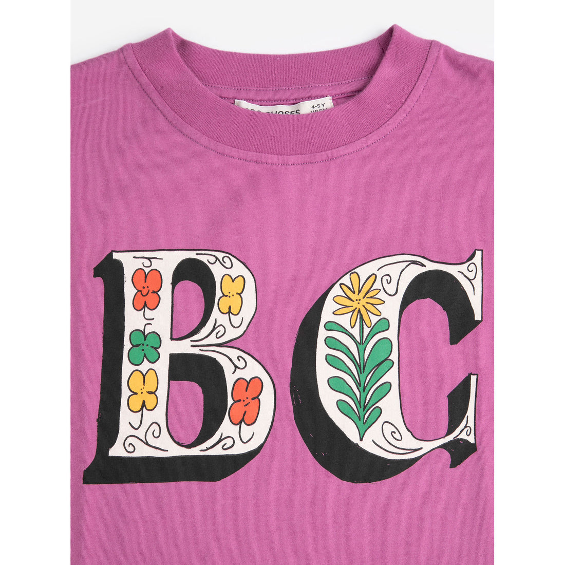 Bobo Choses Purple Spring Letters T-Shirt
