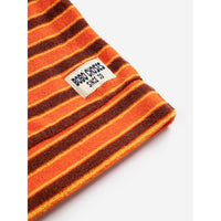 Bobo Choses Orange Striped Brick Terry  Polo