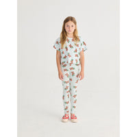 Bobo Choses Light Blue Tomatoes All Over Cropped T-Shirt