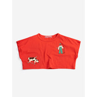 Bobo Choses Red Farm Adventure Cropped T-Shirt
