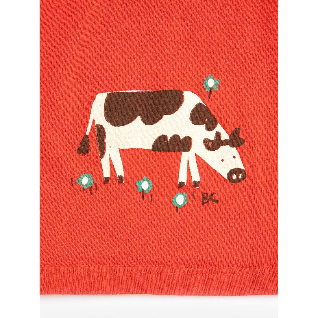 Bobo Choses Red Farm Adventure Cropped T-Shirt