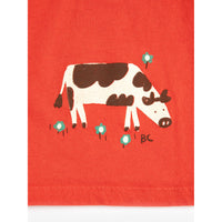 Bobo Choses Red Farm Adventure Cropped T-Shirt