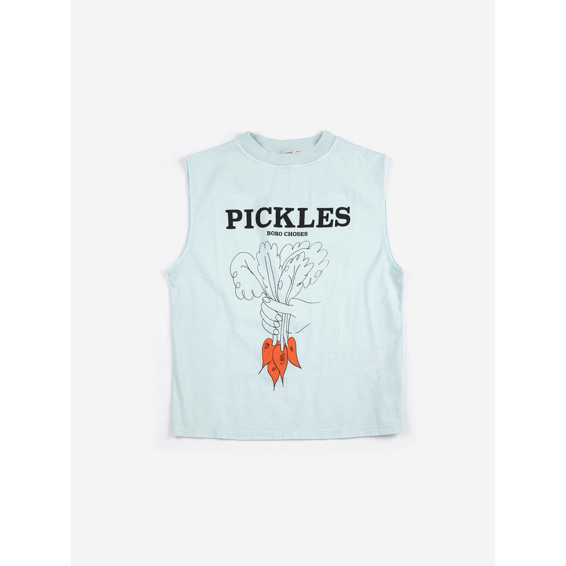 Bobo Choses Light Blue Vegetables Sleeveless T-Shirt