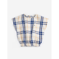 Bobo Choses Off White Fun Tartan Woven Top