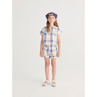 Bobo Choses Off White Fun Tartan Woven Top