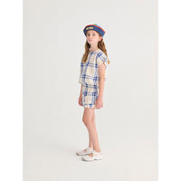 Bobo Choses Off White Fun Tartan Woven Top
