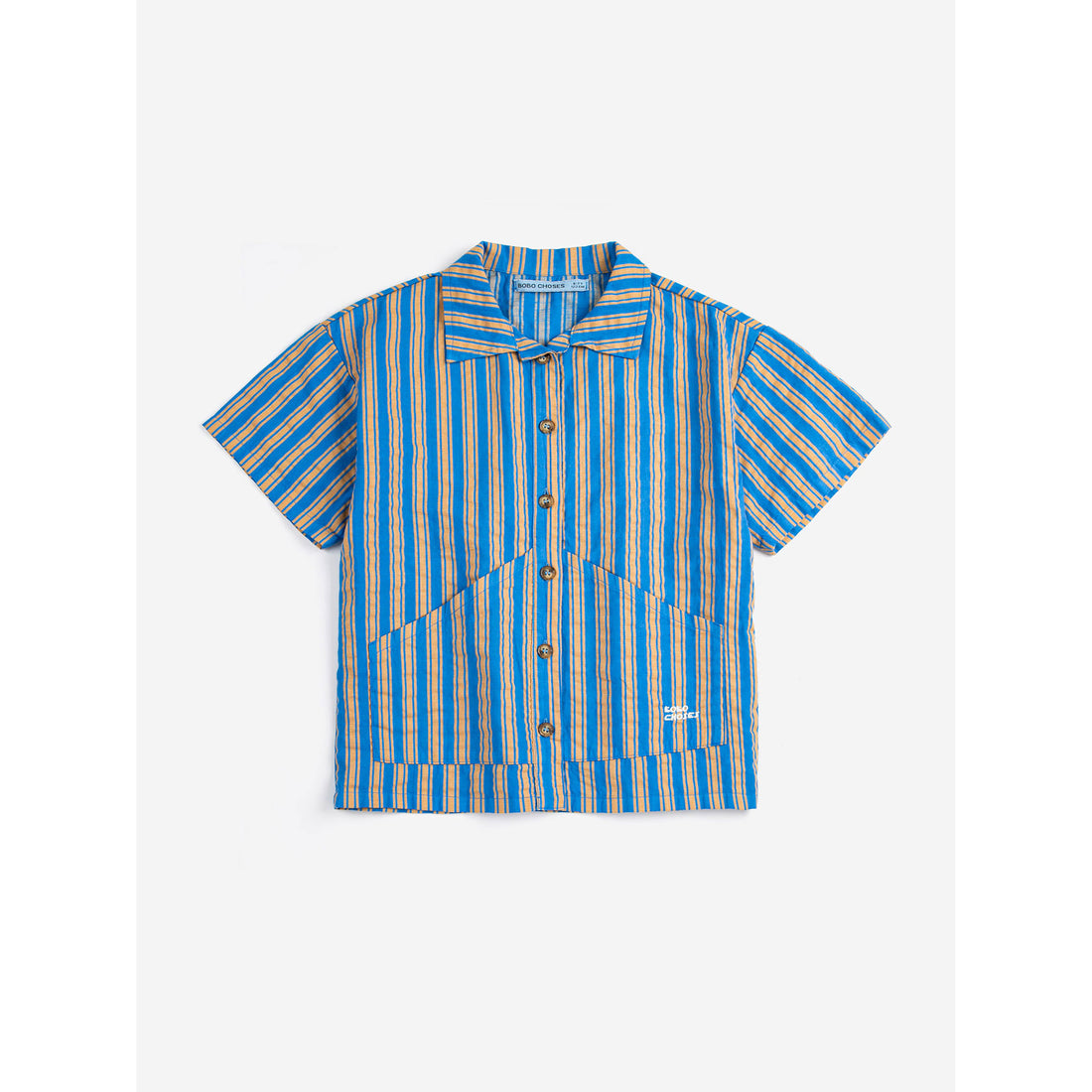 Bobo Choses Navy Blue New Hairline Woven Shirt