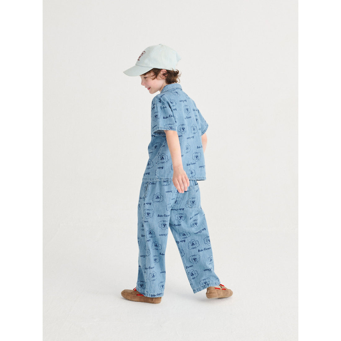 Bobo Choses Prussian Blue Dog All Over Denim Shirt