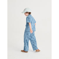 Bobo Choses Prussian Blue Dog All Over Denim Shirt