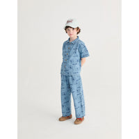 Bobo Choses Prussian Blue Dog All Over Denim Shirt