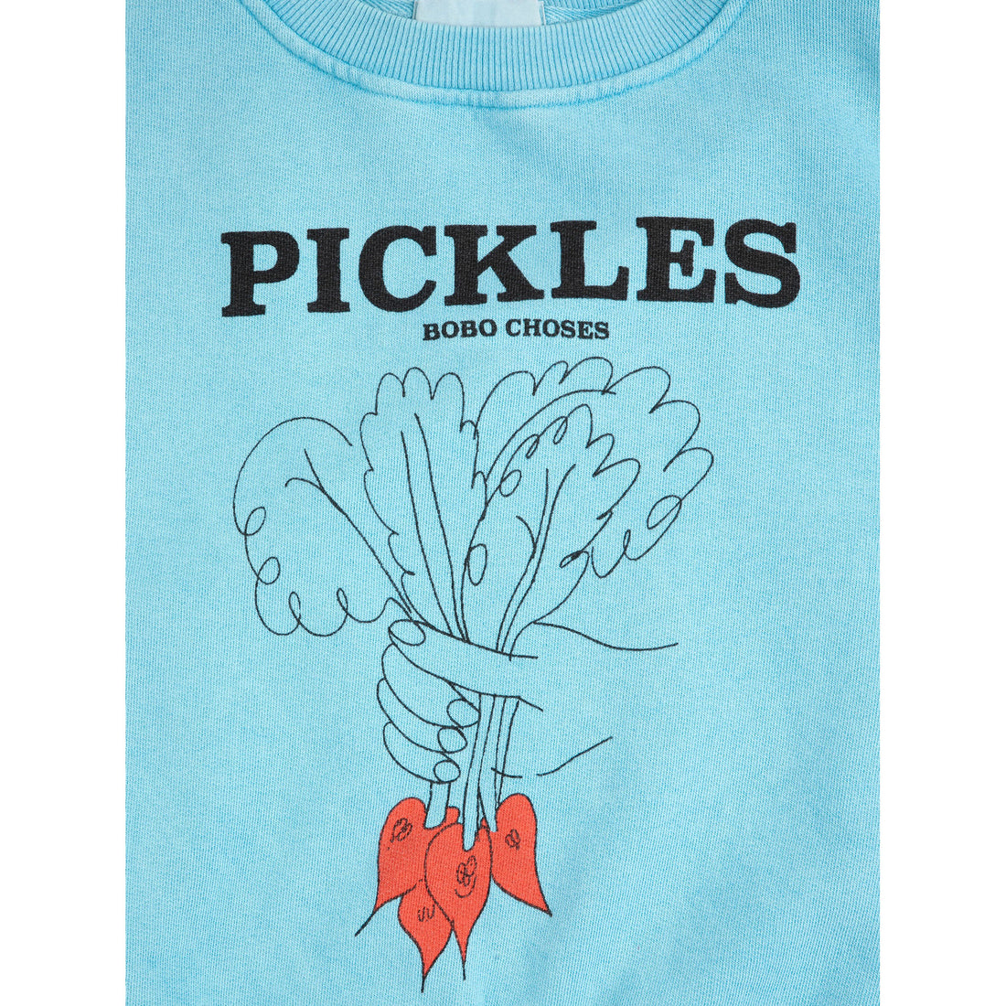 Bobo Choses Light Blue Vegetables Sweatshirt