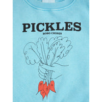 Bobo Choses Light Blue Vegetables Sweatshirt