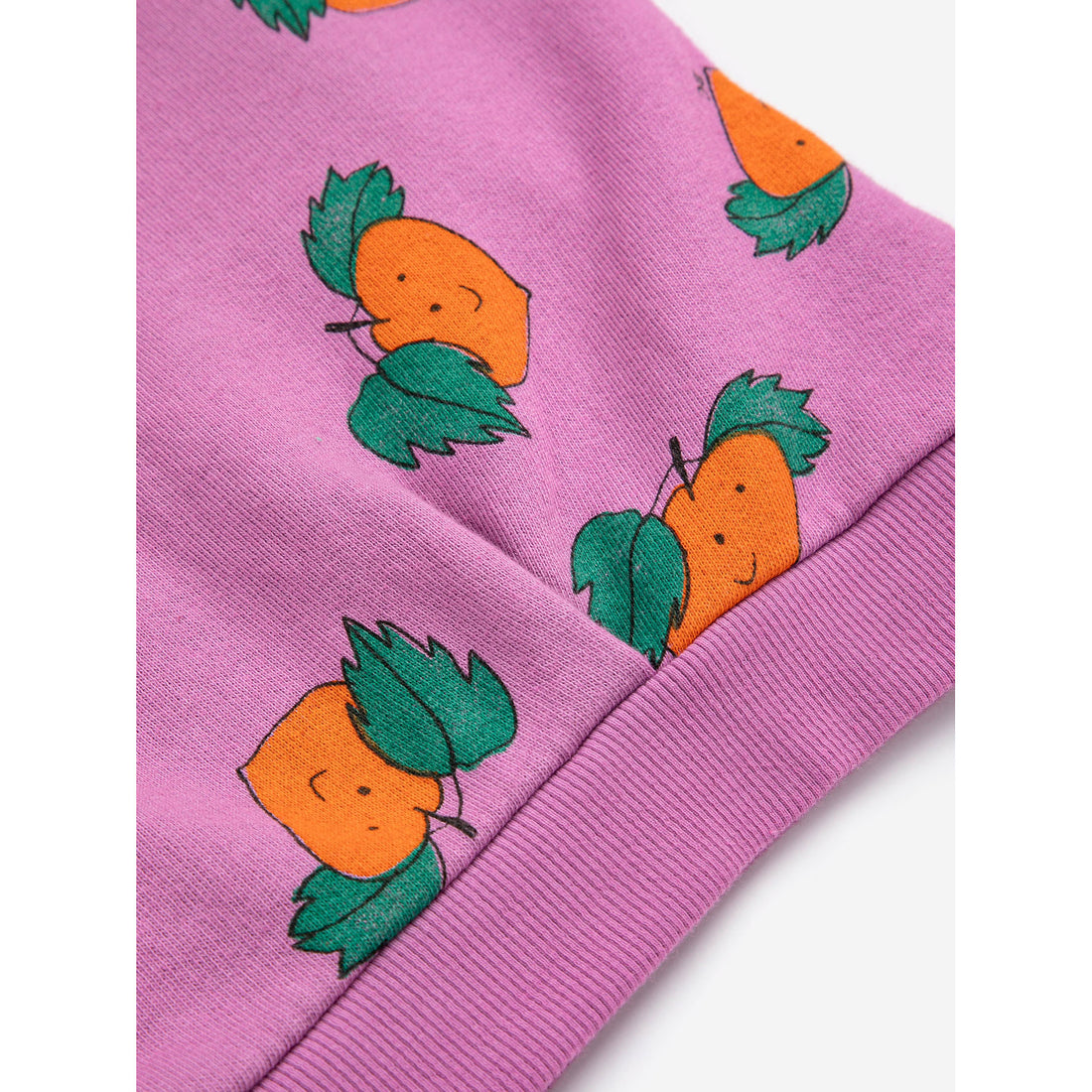 Bobo Choses Purple Tangerine All Over Cropped Sweatshirt
