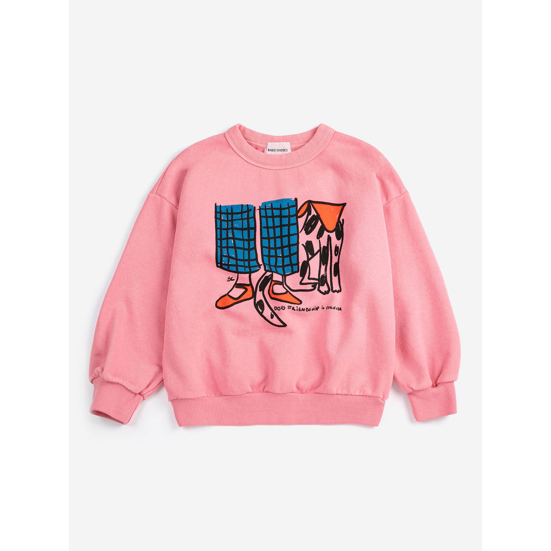 Bobo Choses Pink Dog Friendship Sweatshirt
