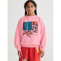 Bobo Choses Pink Dog Friendship Sweatshirt