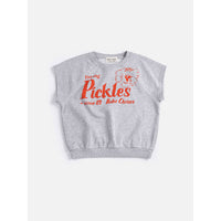 Bobo Choses Heather Grey Dog Sleeveless Sweatshirt