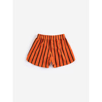 Bobo Choses Orange Striped Brick Terry Cloth Shorts