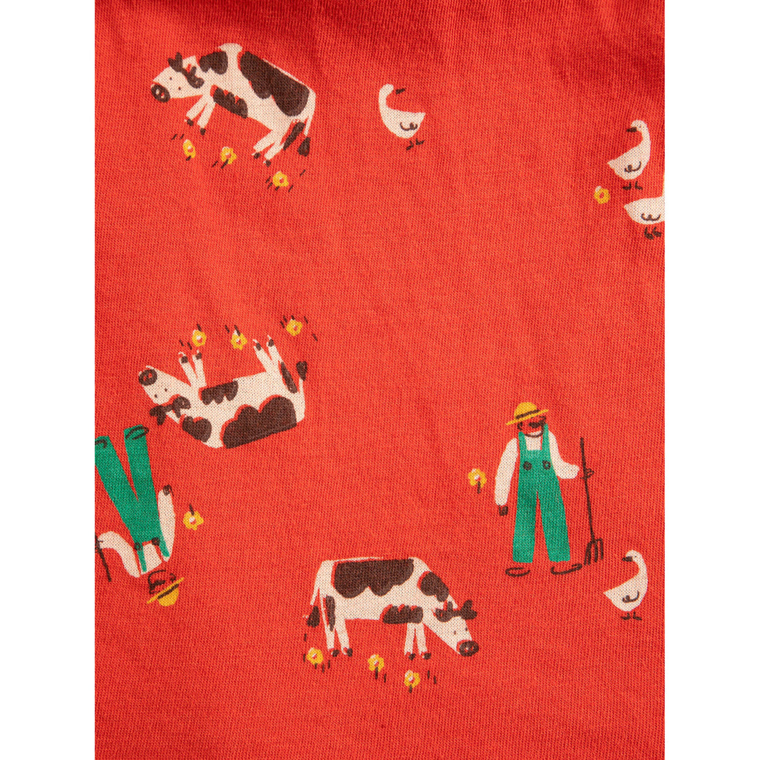 Bobo Choses Red Farm Adventure All Over Skirt