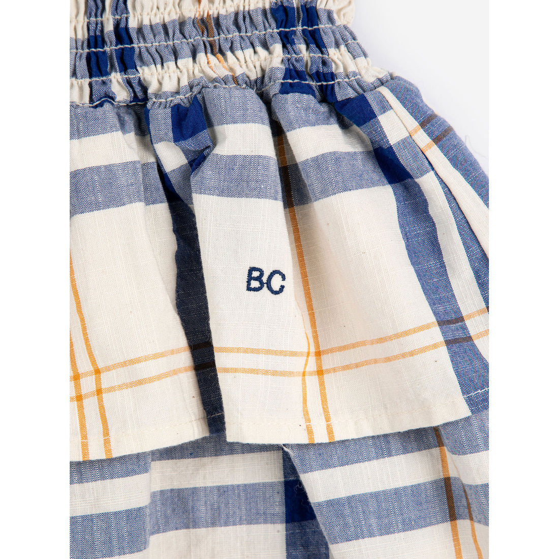 Bobo Choses Off White Tartan Woven Skirt
