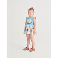 Bobo Choses Off White Tartan Woven Skirt