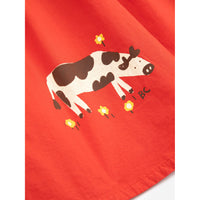 Bobo Choses Red Farm Adventure Woven Midi Skirt
