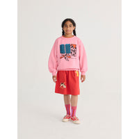 Bobo Choses Red Farm Adventure Woven Midi Skirt