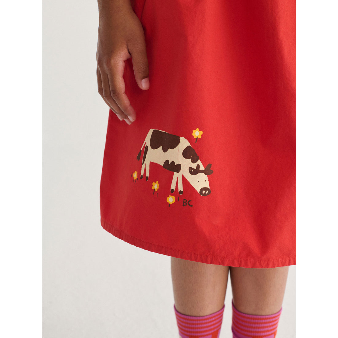 Bobo Choses Red Farm Adventure Woven Midi Skirt