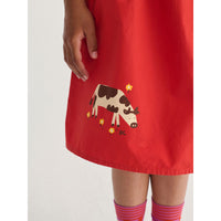 Bobo Choses Red Farm Adventure Woven Midi Skirt