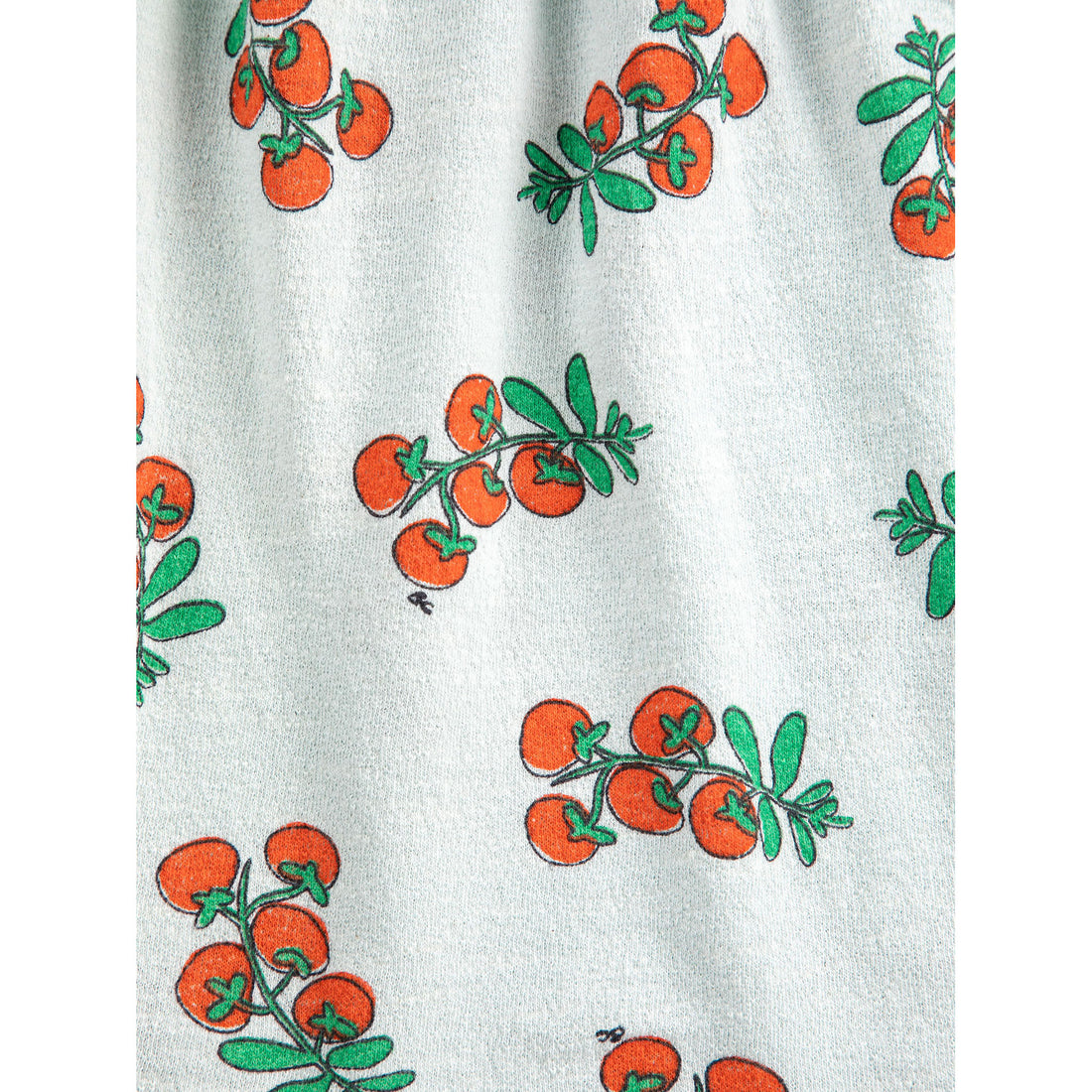 Bobo Choses Light Blue Tomatoes All Over Ruffled Dress
