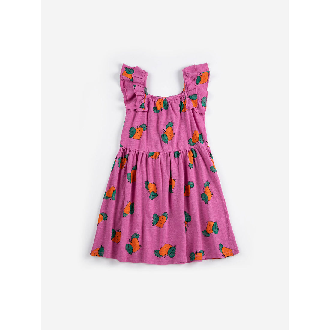 Bobo Choses Purple Tangerine All Over Ruffled Dress