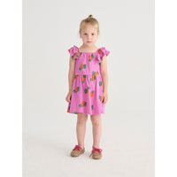 Bobo Choses Purple Tangerine All Over Ruffled Dress