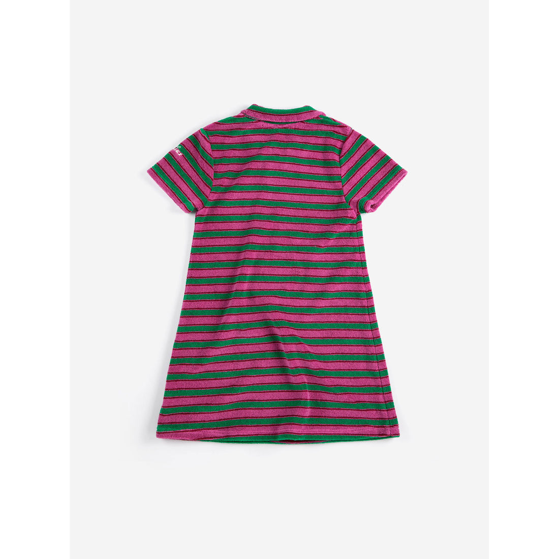Bobo Choses Purple Striped Terry Cloth Polo Dress