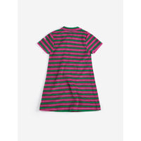 Bobo Choses Purple Striped Terry Cloth Polo Dress