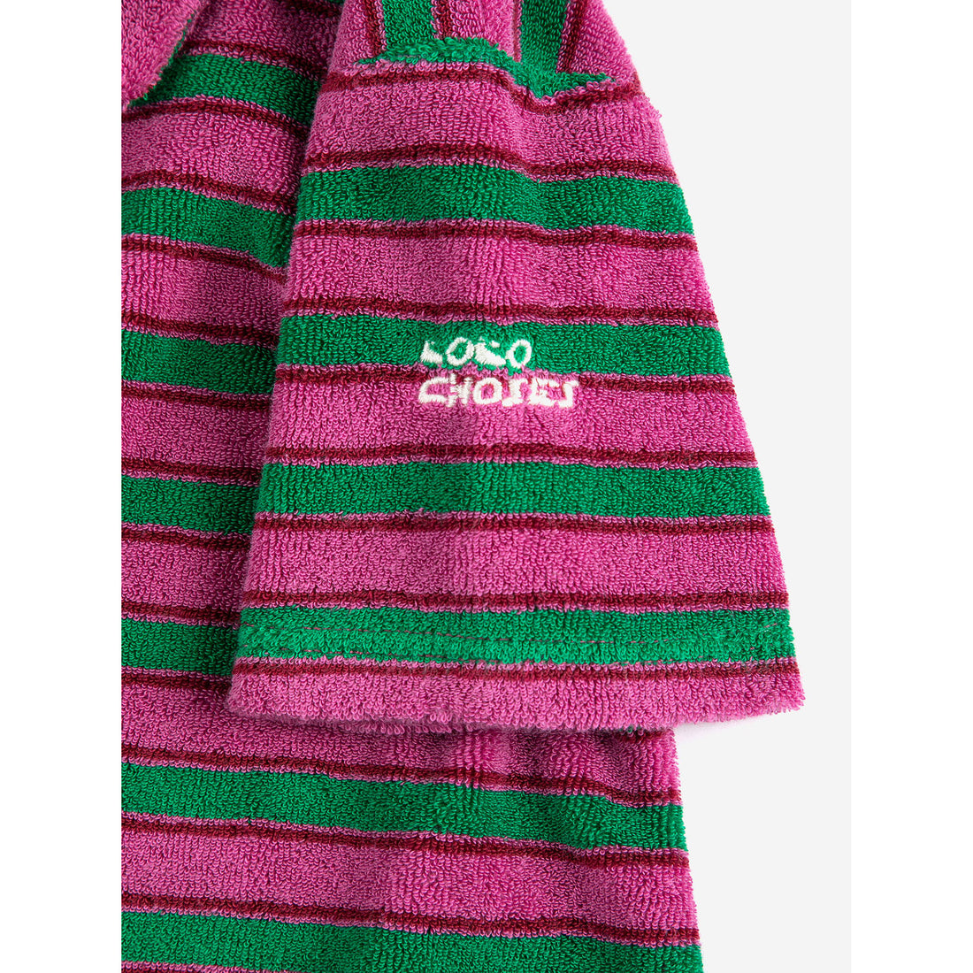 Bobo Choses Purple Striped Terry Cloth Polo Dress