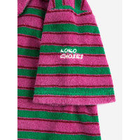 Bobo Choses Purple Striped Terry Cloth Polo Dress