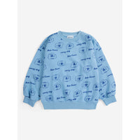 Bobo Choses Prussian Blue Dog All Over Sweatshirt