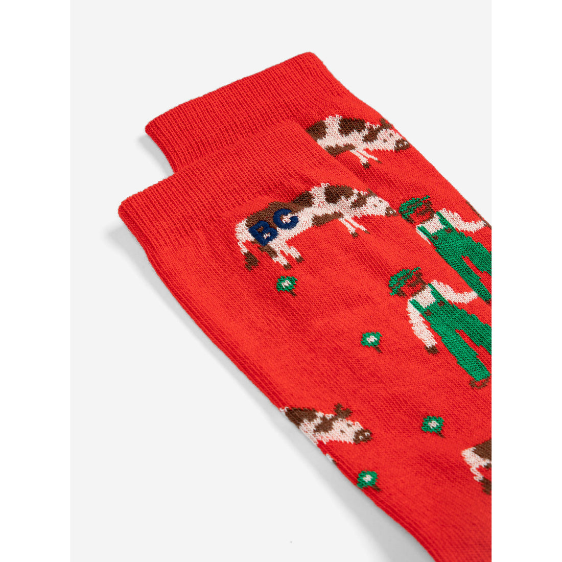 Bobo Choses Red Farm Adventure All Over Long Socks