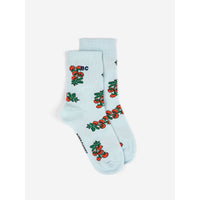 Bobo Choses Light Blue Tomatoes All Over Short Socks