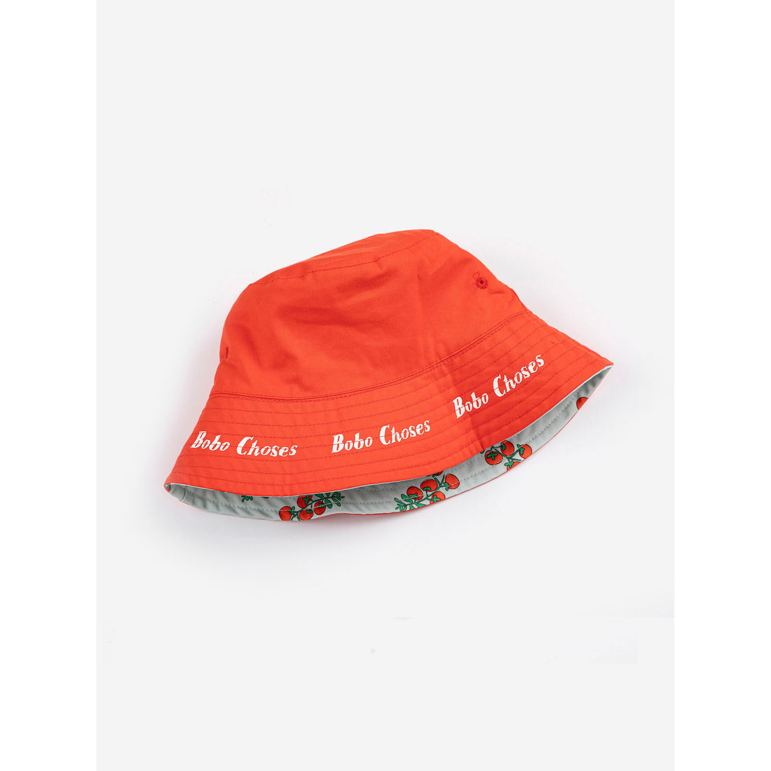 Bobo Choses Red Tomatoes All Over Reversible Hat