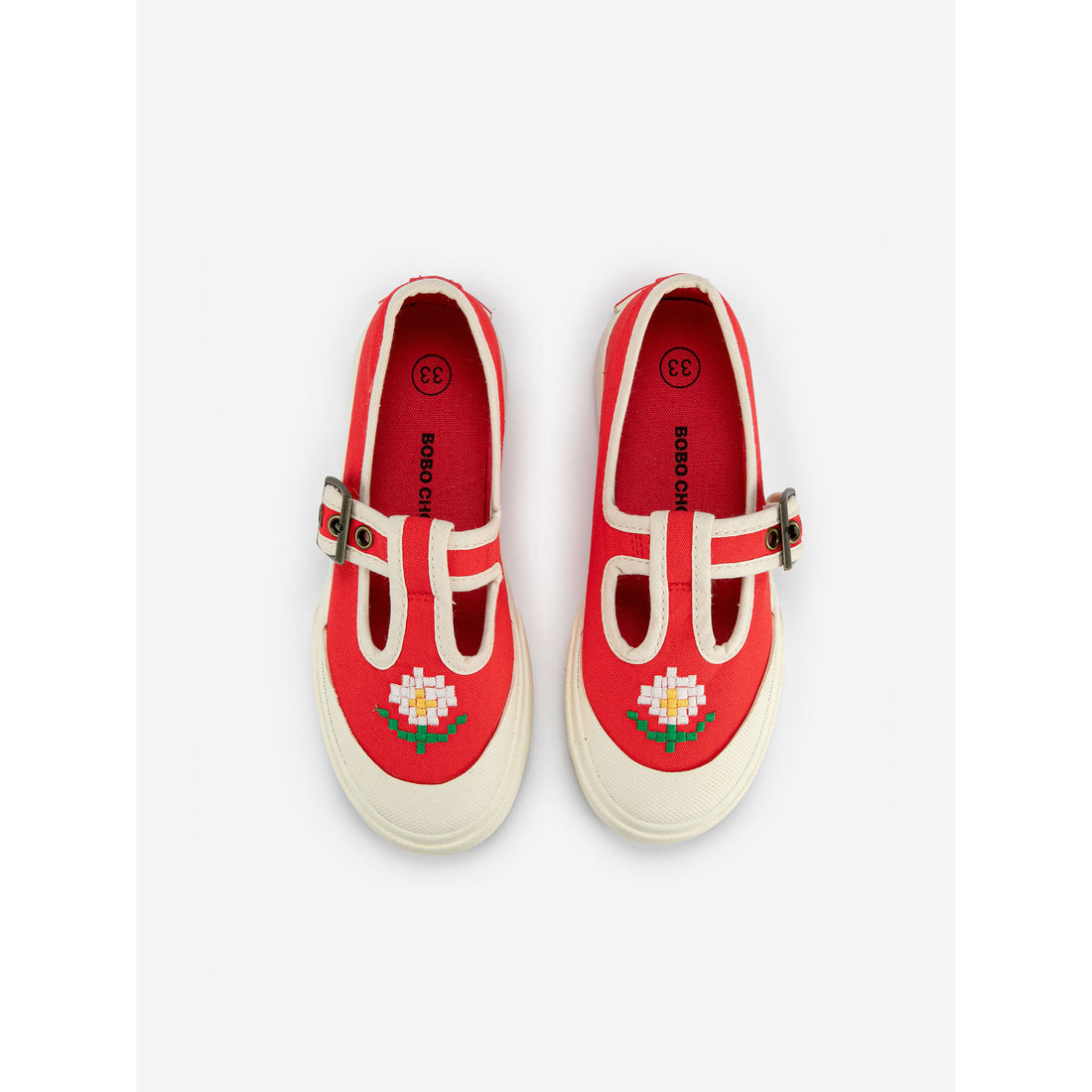 Bobo Choses Red Pixel Daisy Sneakers
