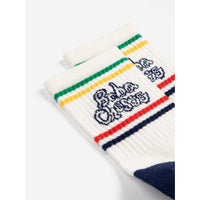 Bobo Choses Off White Bobo Choses By Hand Short Socks