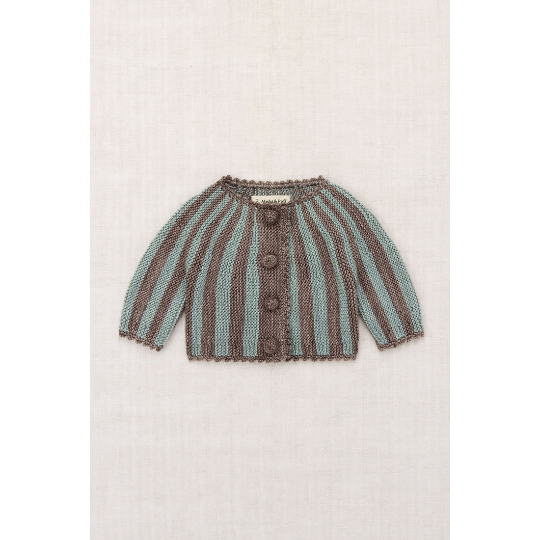Misha and Puff Mink Baby Circus Stripe Cardigan