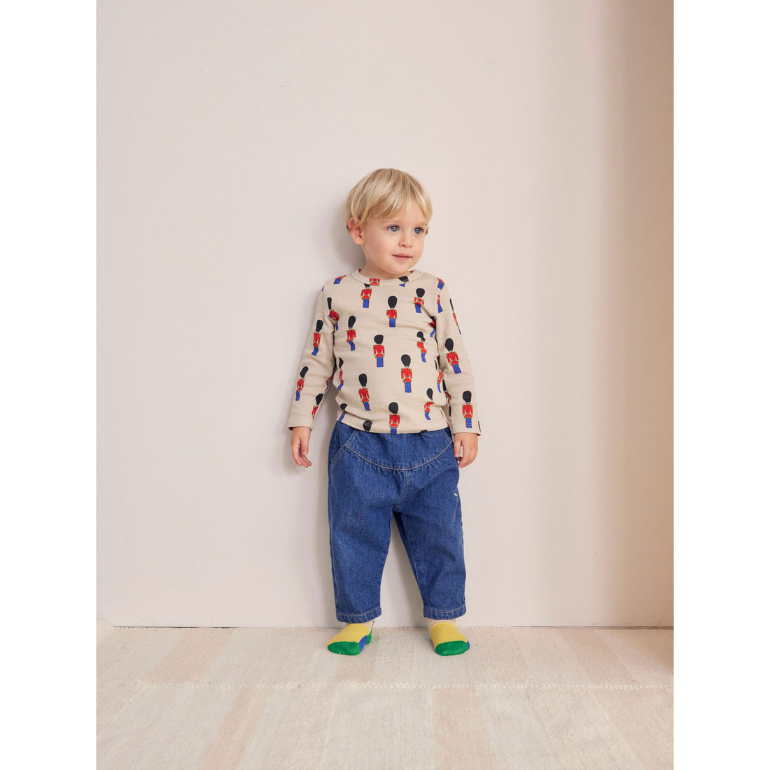 Bobo Choses Off White Little Tin Soldiers Allover Baby T-Shirt