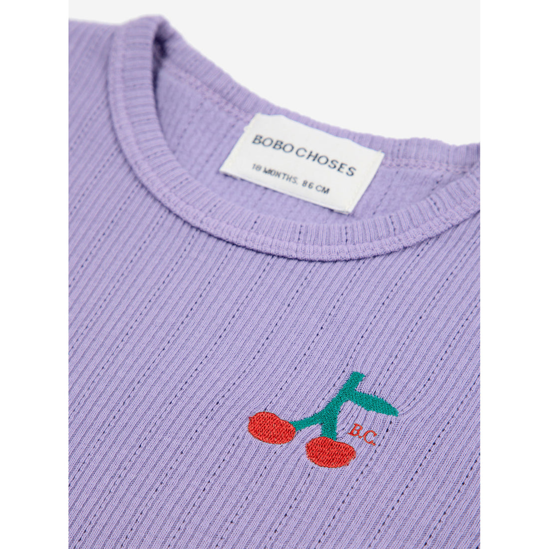 Bobo Choses Purple Cherry Long Sleeve Baby T-Shirt