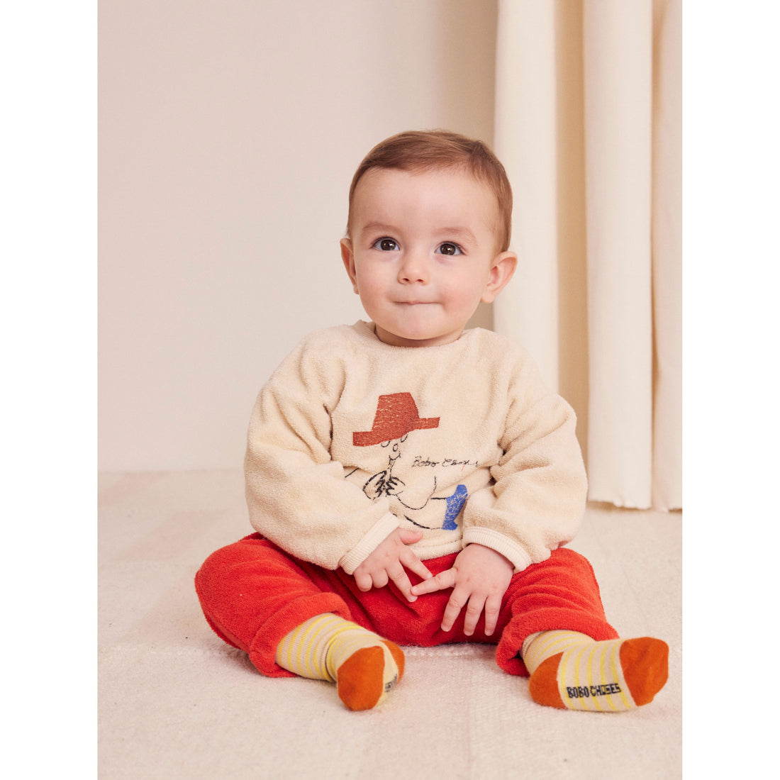 Bobo Choses White Magic Flute Baby Sweatshirt