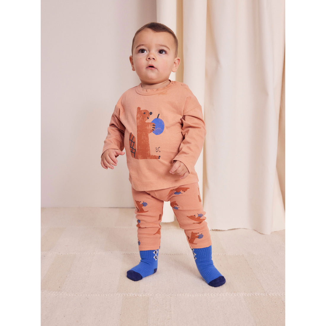 Bobo Choses Light Brown Hungry Squirrel Allover Legging