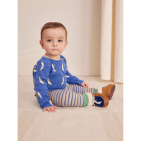 Bobo Choses Blue Waffle Stripes Baby Legging