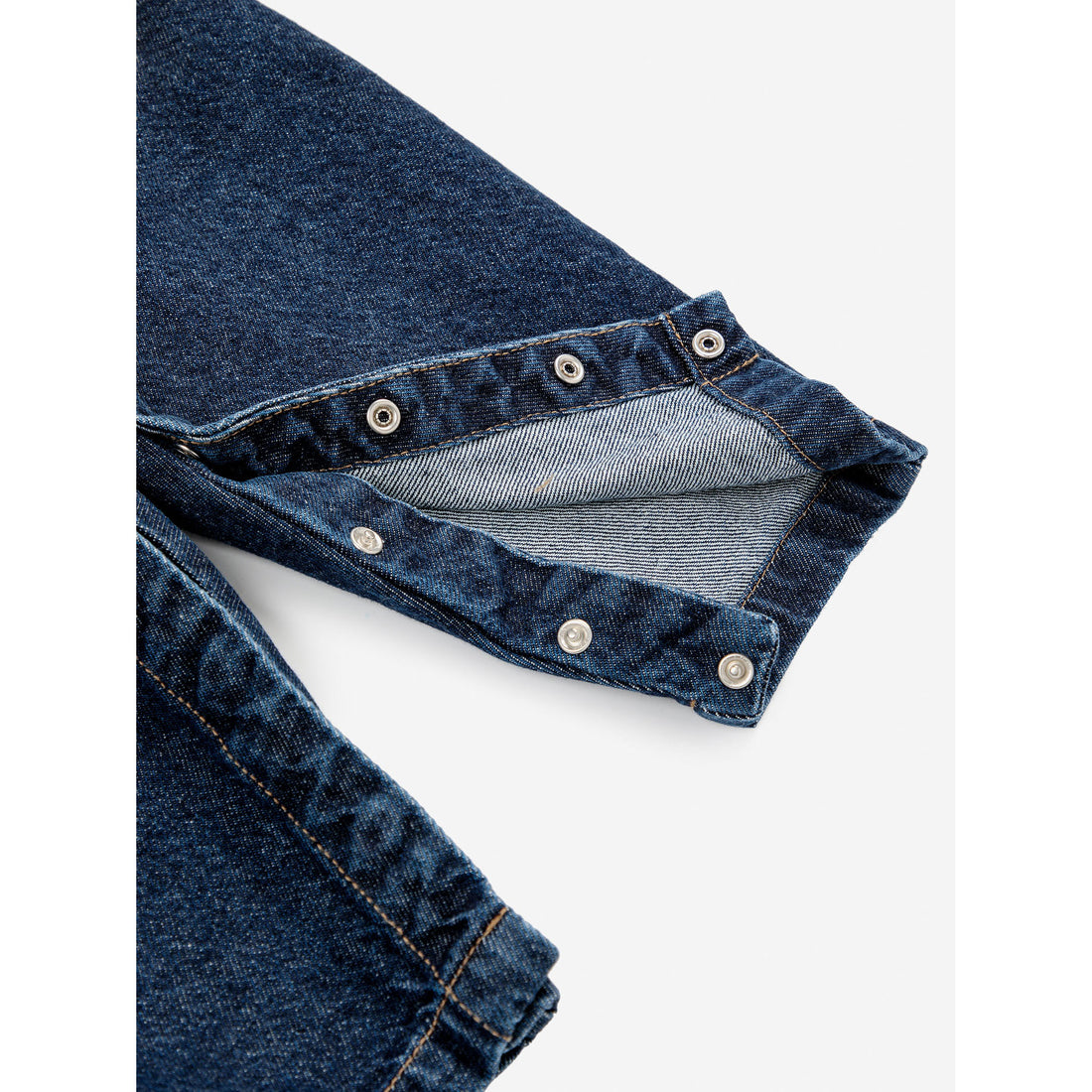 Bobo Choses Navy Blue Hungry Squirrel Denim Baby Dungaree