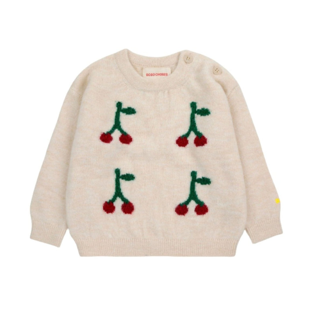 Bobo Choses White Cherry Baby Sweater